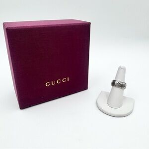 Gucci Sliver Feline Head Ring - 15